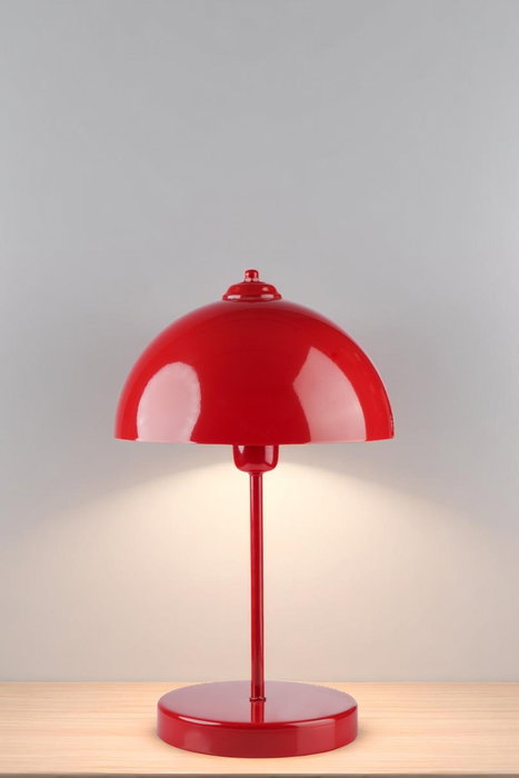 Opviq Lámpara de Mesa de Metal Roja 8894-4